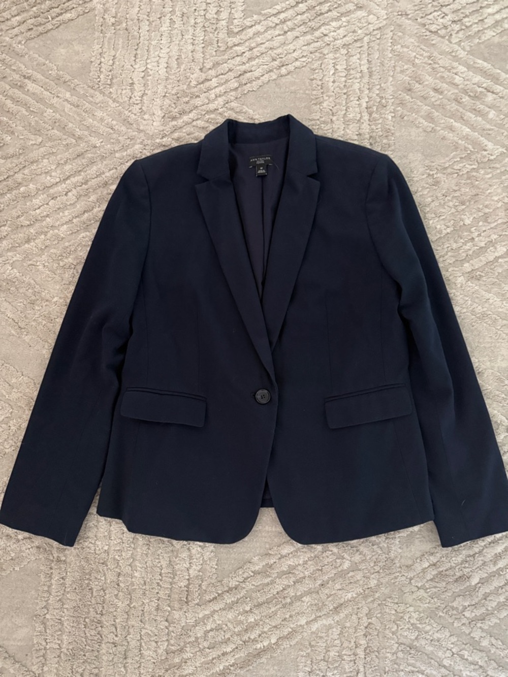 Ann Taylor Factory Navy Single-Button Blazer